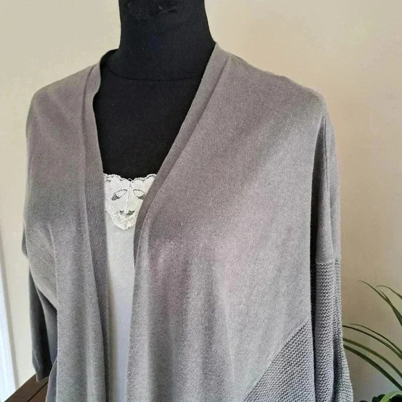All Saints Cast Cardigan Womens XS Grey Lightweight Asymmetrical  Sweater - Picture 9 of 13